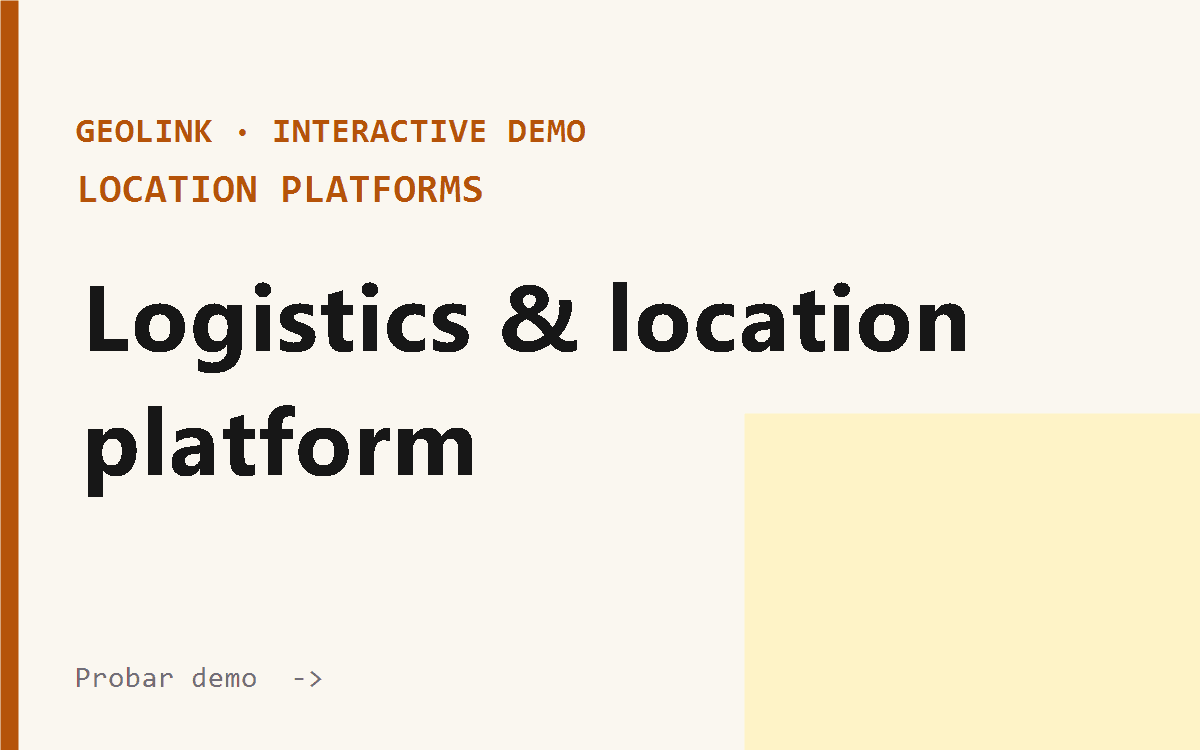 Logistics, delivery & location platforms
