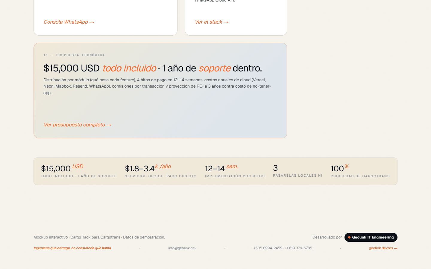 CargoTrack — Cargotrans Nicaragua